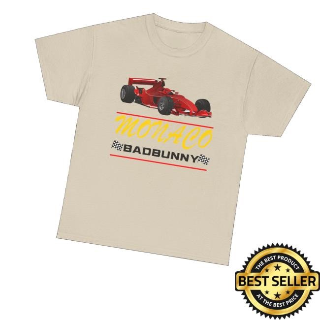 Badbunny Merch Most Wanted Tour Monaco Race Car Tour Dates Tee Shirt