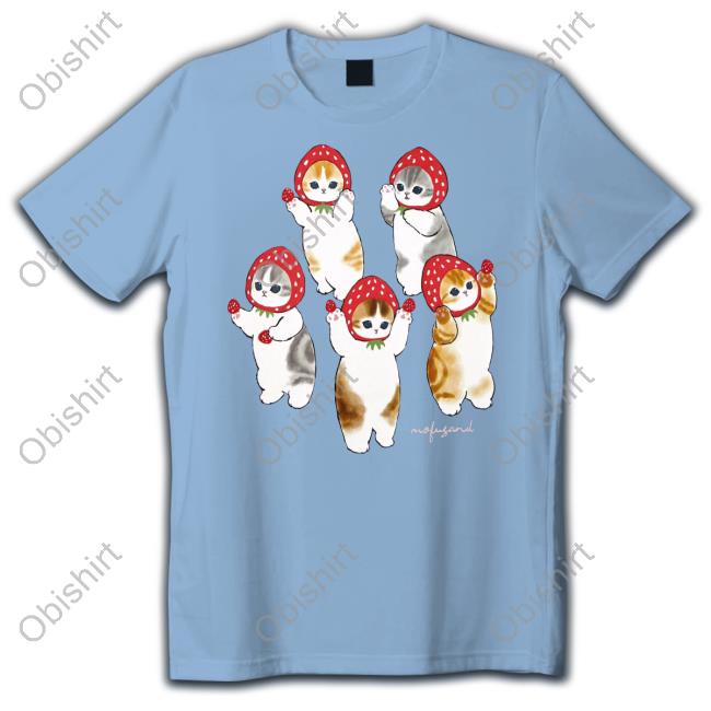 Sharksf1n Mofusand Strawberry Cat Shirt