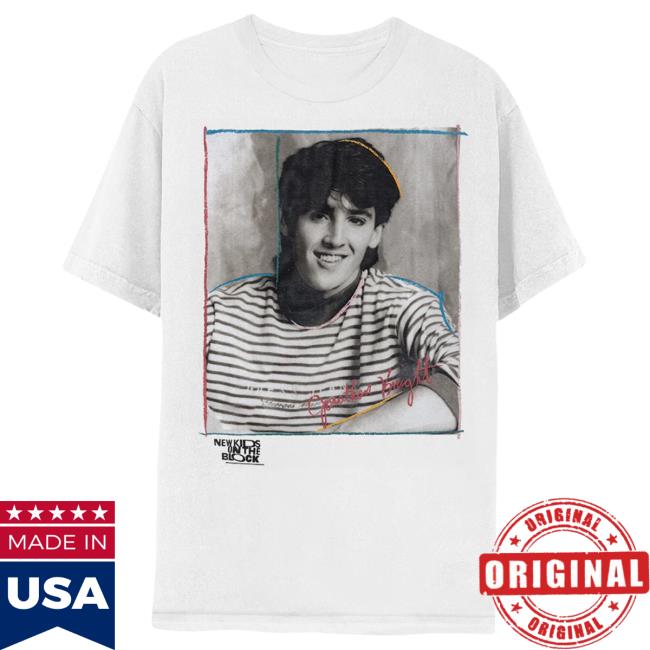 Official Merch Bar New Kids On The Block Store Jonathan Vintage Photo Shirt White MerchBarNewKidsOnTheBlock Nkotb