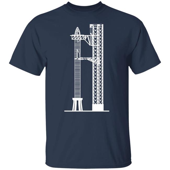 Brendan Lewis Starbase Orbital Launch Tower W Starship Shirt Hoodie Sweatshirt