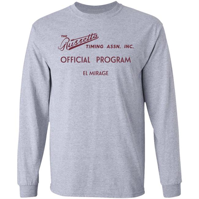 The Russetta Timing Assn. Inc Official Program El Mirage Shirt Clay Miller Friday The 13Th (2009)