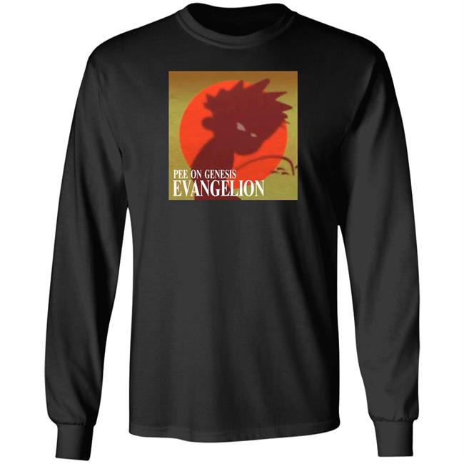 Hard Drive Merch Pissing Calvin Pee On Genesis Evangelion T-Shirt Pee On Genesis Evangelion T-Shirt