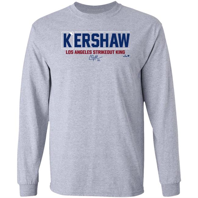 Breakingt Merch Clayton Kershaw: La Strikeout King Shirt Kershaw Los Angeles Strikeout King Shirt