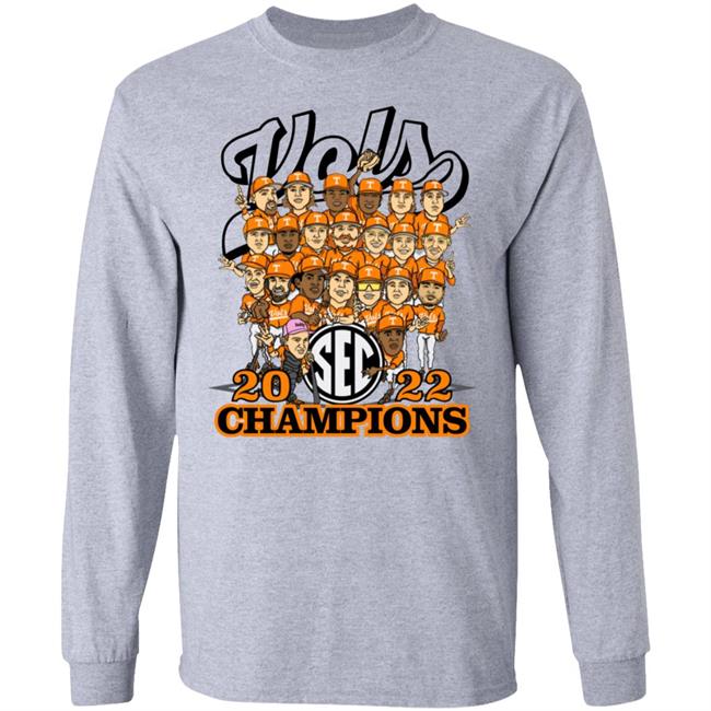 Volshop 2022 Sec Baseball Champions Caricature Tee Tennessee