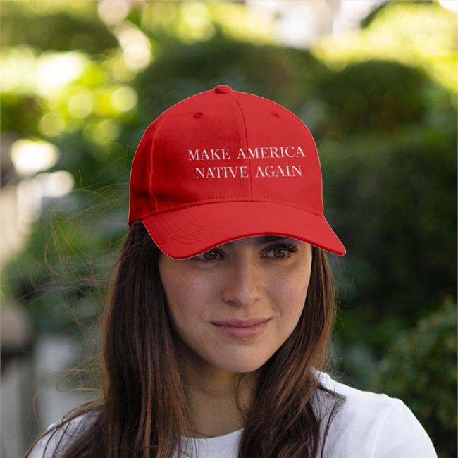 Lakota Man Black Make America Native Again Hat Black Make America Native Embroidered Hat Lakota Man