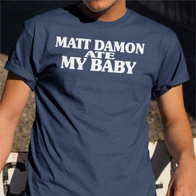 Weird Thrift Store Shirts Matt Damon Ate My Baby Hoodie Strangethrift