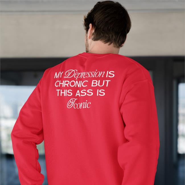 Shirtsthtgohard Black My Depression Is Chronic But This Is Iconic T Shirt