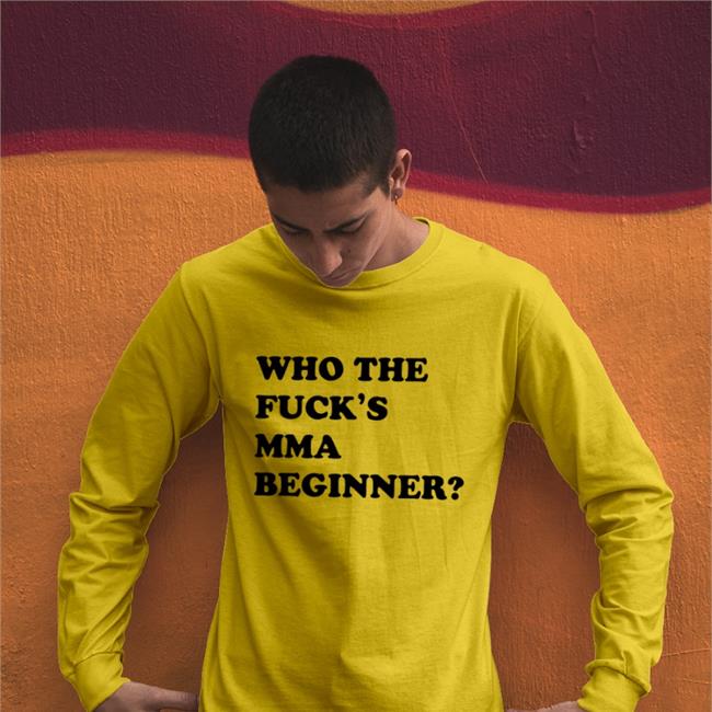 Ren Hiramoto Wearing Who The Fuck's Mma Beginner T Shirt