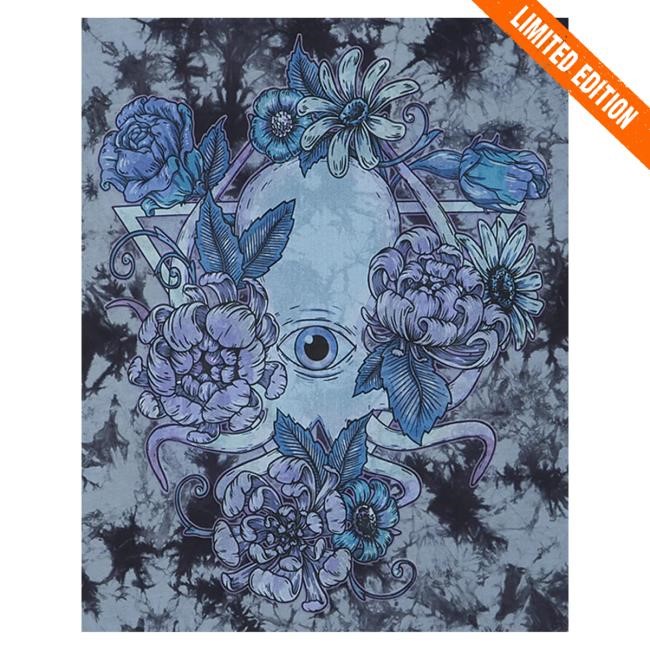Deep Dark And Dangerous Merch Blue Flora Tie Dye Shirt