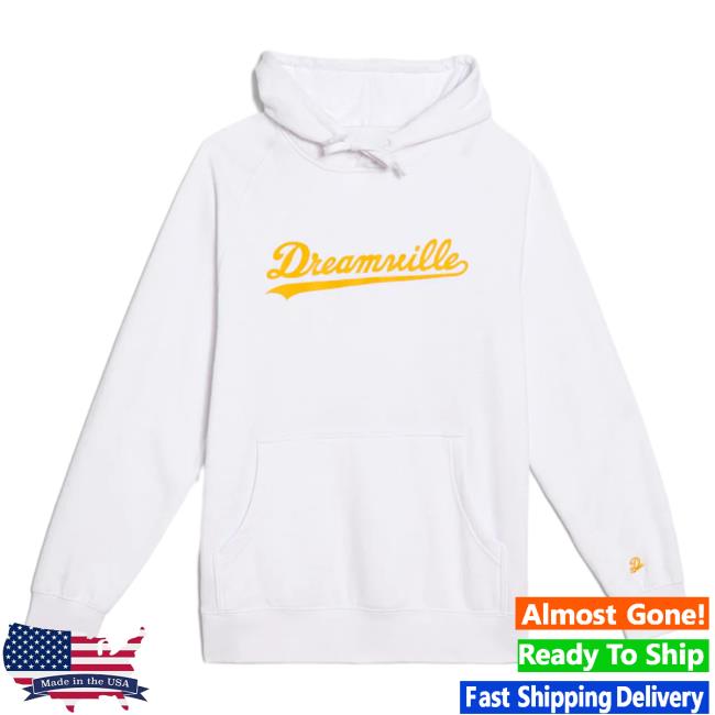 Official Dreamville Merch Dreamville Classic Logo Hoody White/Yellow Dreamville Records