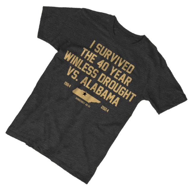 Official Instant Classics Merch I Survived The 40 Year Winless Drought Vs. Alabama Shirt