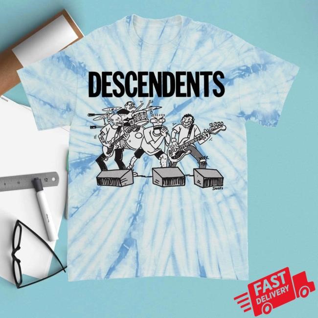 Descendents Merch Live Cartoon Blue Spider Dye