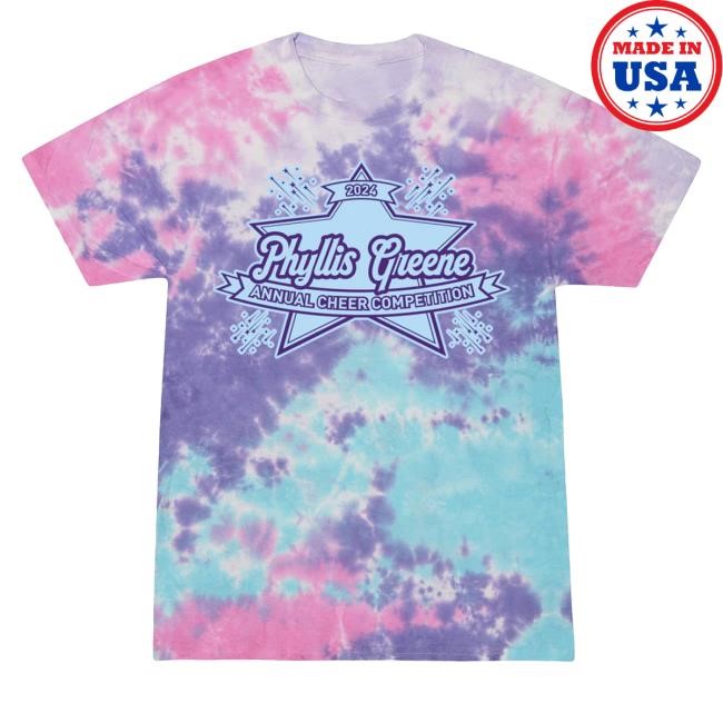 Official Cre8tee Llc Merch 2024 Phyllis Greene Annual Cheer Competition Tie Dye Sweater