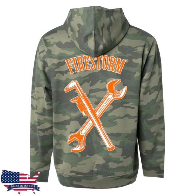 Earth Crisis Merch Firestorm Camo Pullover Sweatshirt Earth Crisis Merch Firestorm Camo Pullover Hooded Sweatshirt