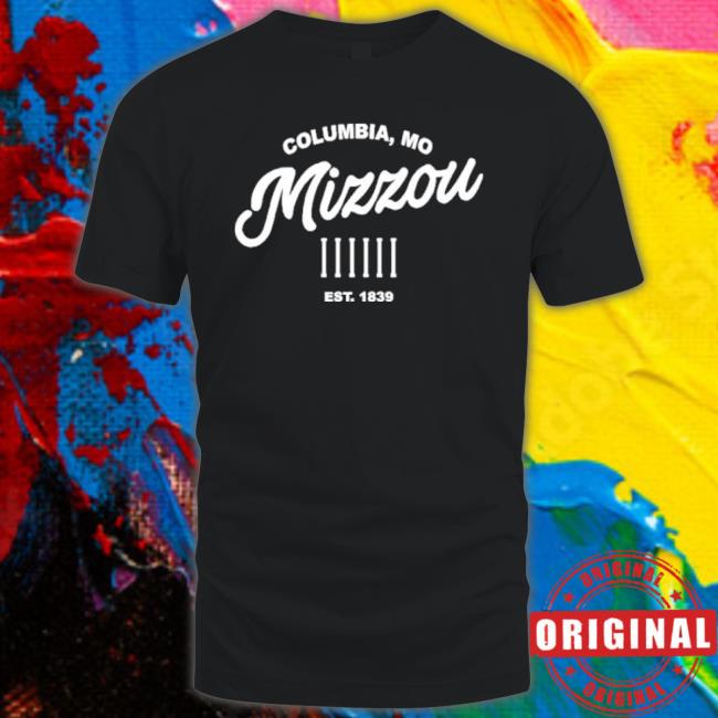 Mizzou Tigers Mizzou Script Columns Grey shirt Mizzou Tigers Mizzou Script Columns Grey shirt