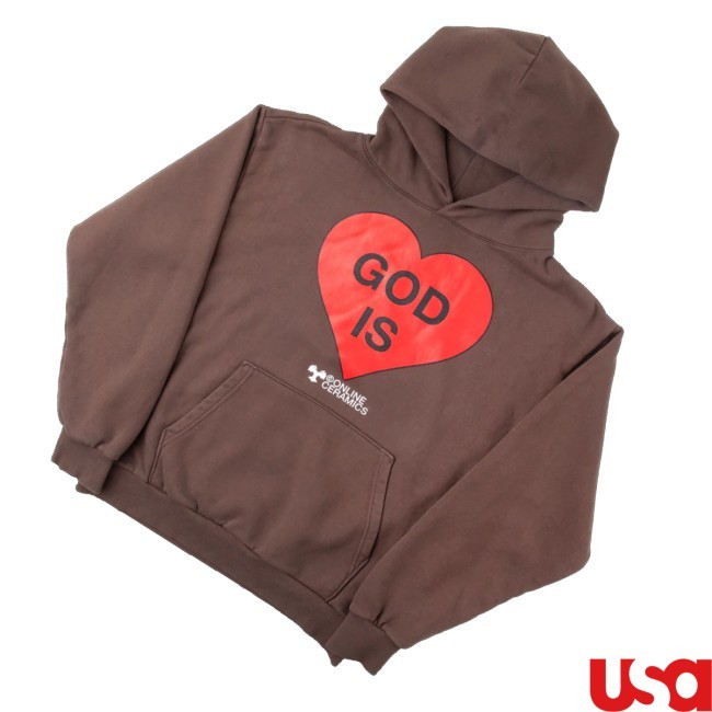 God Is Love Brown Hoodie