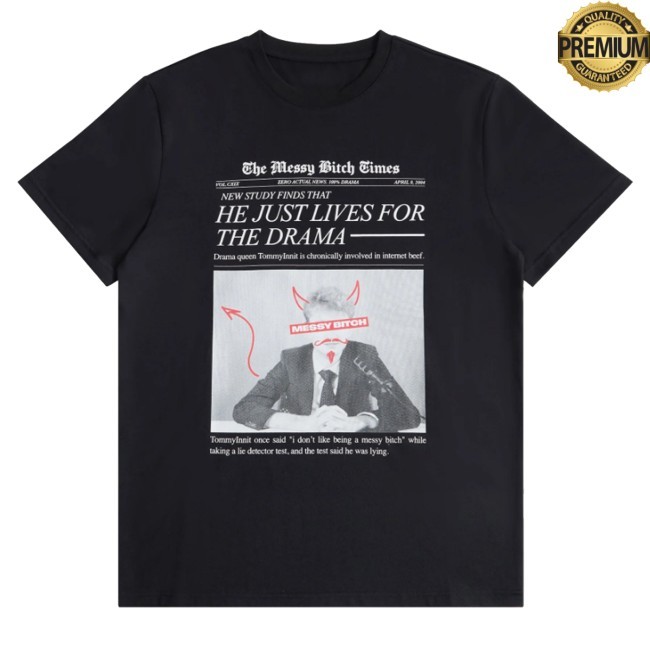 Official Tommyinnit Store Merch Messy B Times Sweatshirt Official Tommyinnit Store Merch Messy B Times Crewneck Sweatshirt
