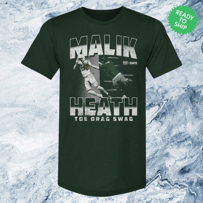 500 Level Merch Malik Heath Green Bay Toe Drag Swag Wht Long Sleeve Shirt