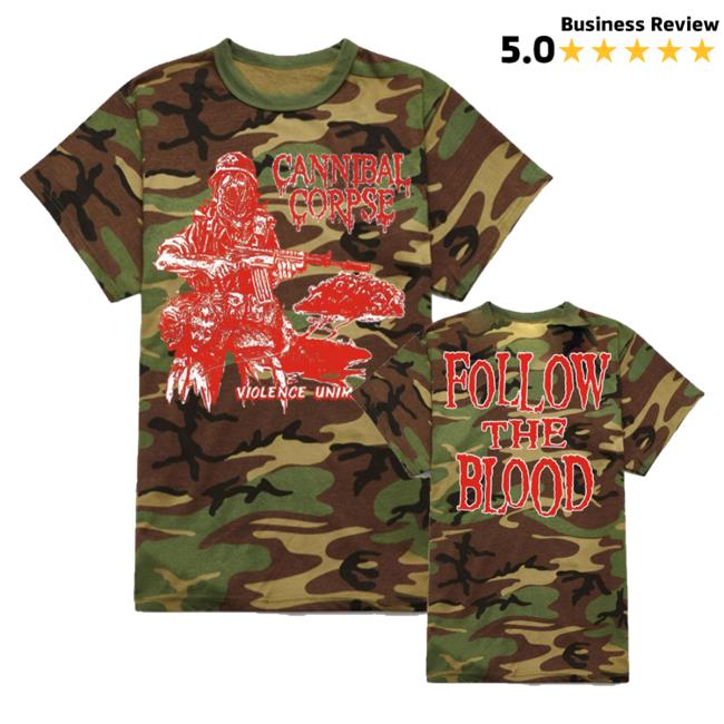 Official Cannibal Corpse Merch Store Follow The Blood New Shirt Camo CannibalCorpse