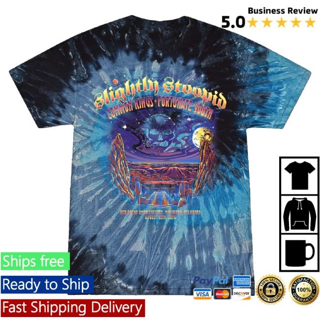 Slightly Stoopid Merch 2024 Red Rocks Event Tie Dye Shirts