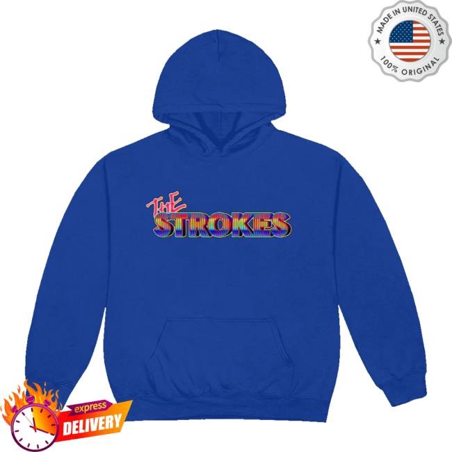 Shop The Strokes Merch Store The Strokes Logo Zip Up Hooded Sweatshirt