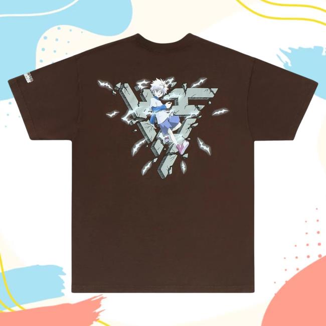 Official Hypland Clothing Merch Store Hypland Hxh Killua Breakthrough Shirt New (Brown)