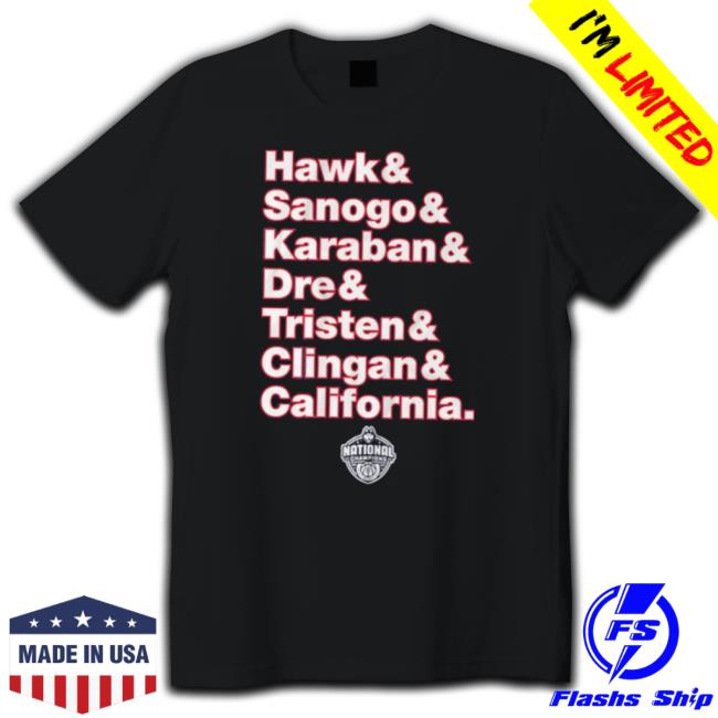 Uconn Basketball Hawk & Sanogo & Karaban & Dre & Tristen & Clingan & California shirt