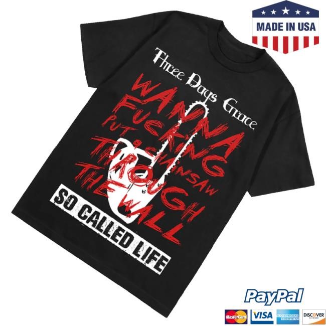 Official Three Days Grace Merch So Called Life Shirts