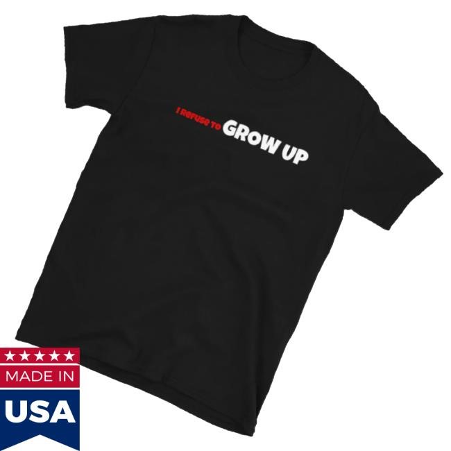 Official Daydrian Harding Merch I Refuse To Grow Up Black Hoodie Sweatshirt