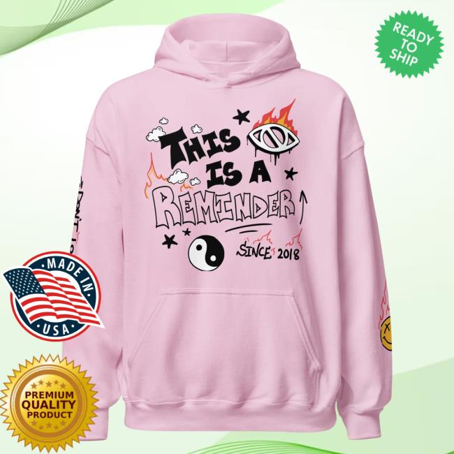 Official Itsjusta6 Merch Store Shop Itsjusta6 This is a Reminder Popover Hoodie Light Pink
