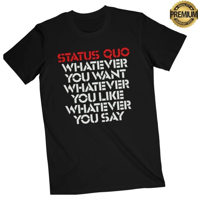 Status Quo Merch 'Whatever You Want' 45Th Anniversary Stencil Crewneck Sweatshirt