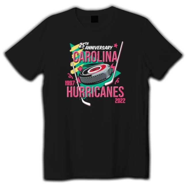 Official Carolina Hurricanes 25Th Anniversary 1997 2023 Checkered Flag 90S shirt, hoodie, tank top, sweater and long sleeve t-shirt
