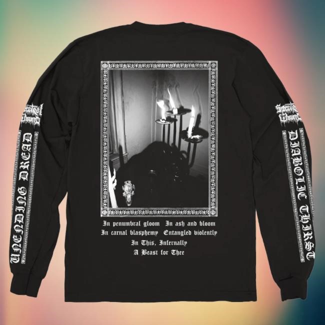 Evil Greed Merch Spectral Wound A Diabolic Thirst Longsleeve Crewneck Sweatshirt