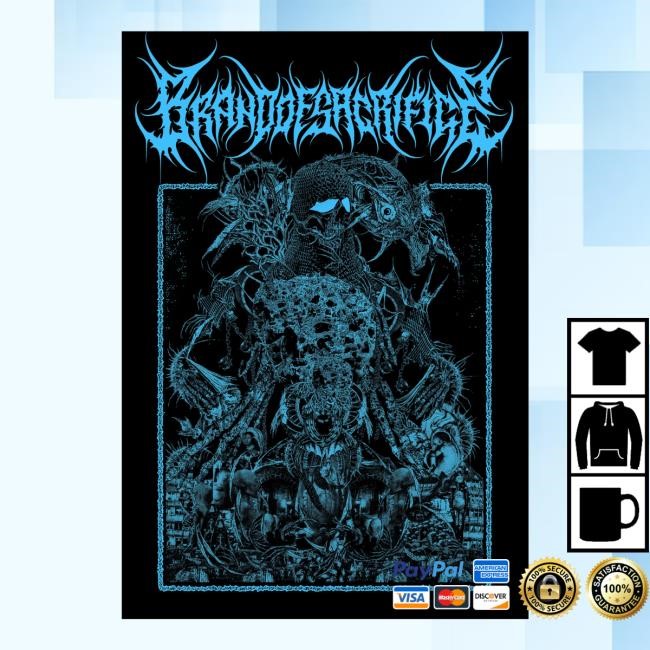 Brand Of Sacrifice Merch Collage Black Tie-Dye Tee