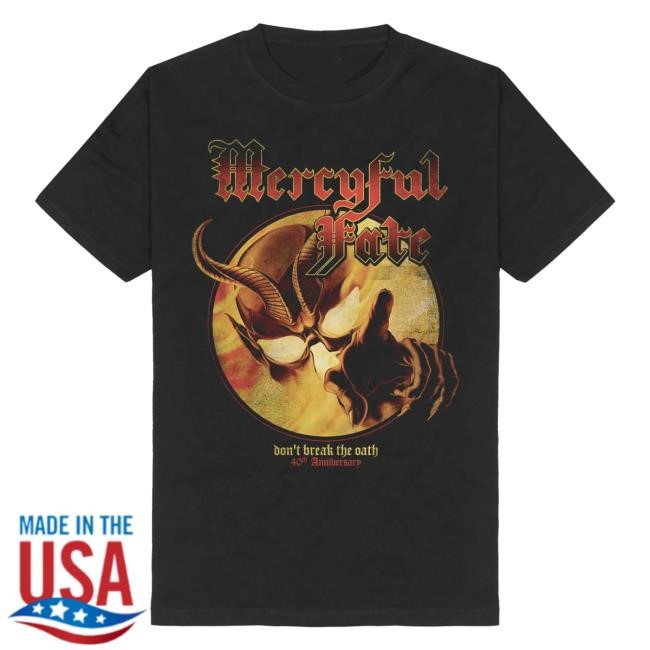Mercyful Fate Merch Store Shop Official Dbto 40Th Anniversary Hooded Sweatshirt