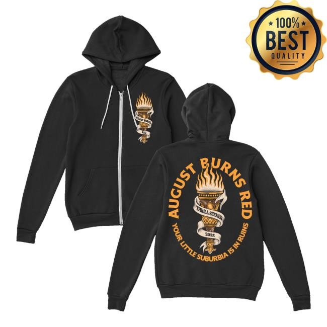 August Burns Red Tour Merch Suburbia Torches Zip Up Hoodie
