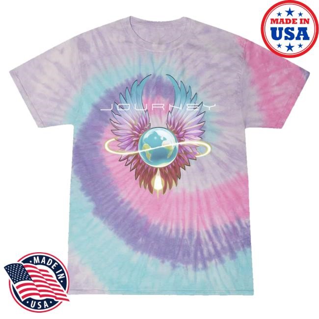 Journey Music Official Online Store 2024 Pastel Tie Dye Infinity Wings New Shirt
