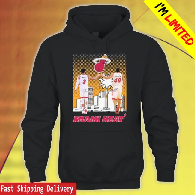 Wade And Haslem Miami Heat Skylines 2023 Signatures Shirt