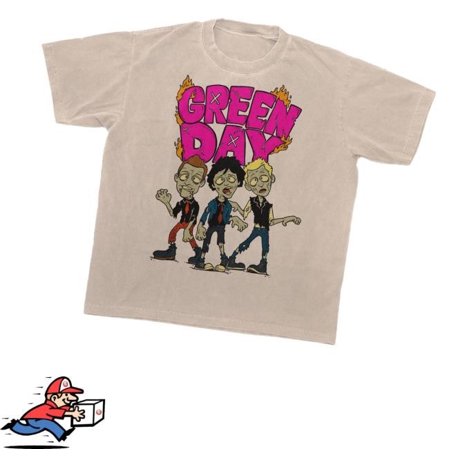 Greenday Merch Shop Walking Green Day Zombie Tank Top Walking Green Day Zombie Tee Shirt