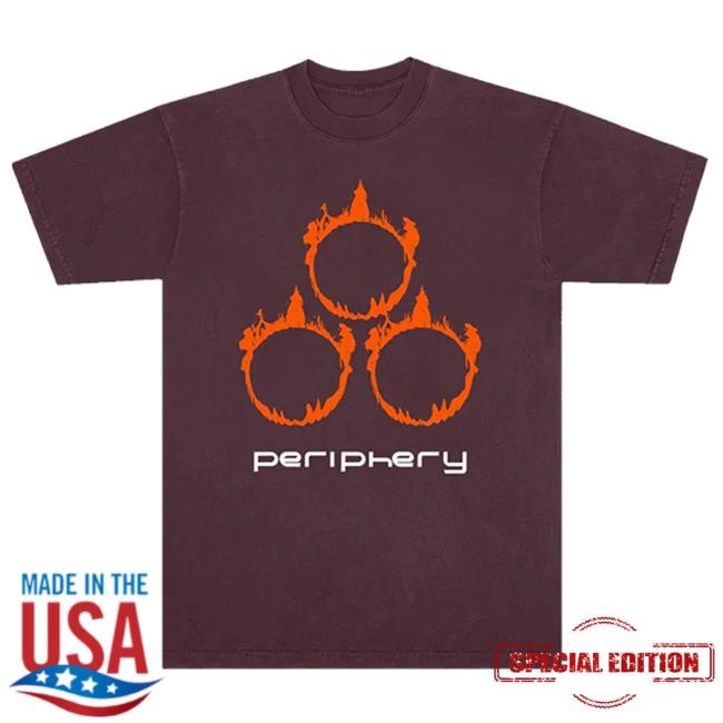 Official Periphery Merch Store Circle Flames Tee (Red) t-shirt, hoodie, tank top, sweater and long sleeve t-shirt