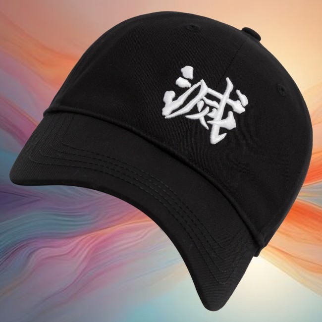 Official 100 Thieves Merch Demon Slayer Dad New Twill Cap Black