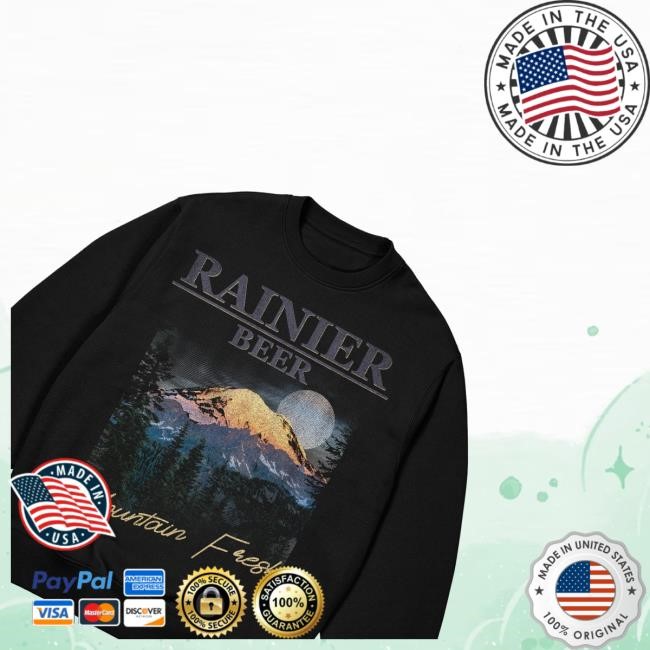 Rainier Brewing Company Twilight Peaks Rainier Black Shirts