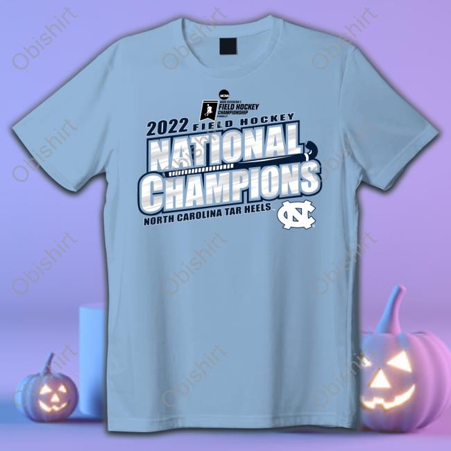 2022 NCAA Field Hockey National Champions Long Sleeve Tee Shirt Carolina Blue North Carolina Tar Heels