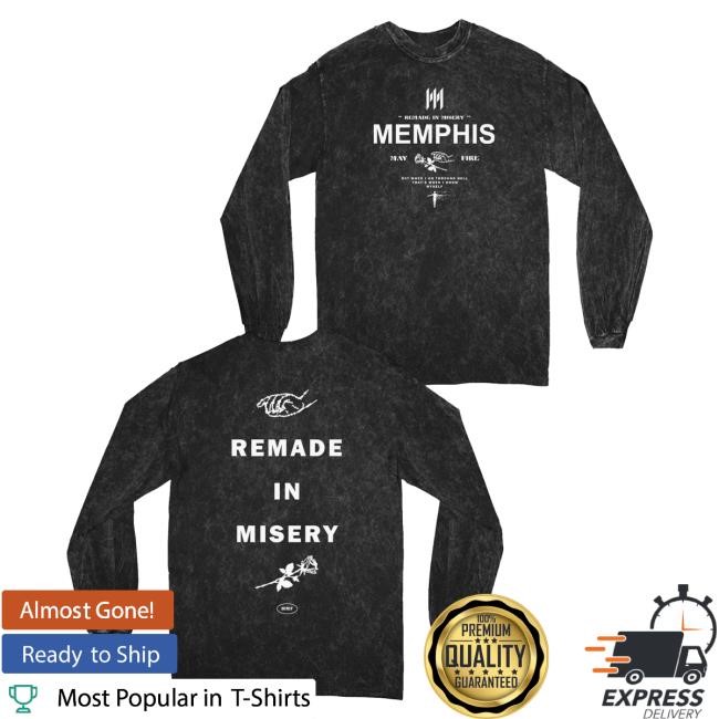 Official Merchnow Merch Memphis May Fire Remade In Misery Mineral Black Long Sleeve Hoodie