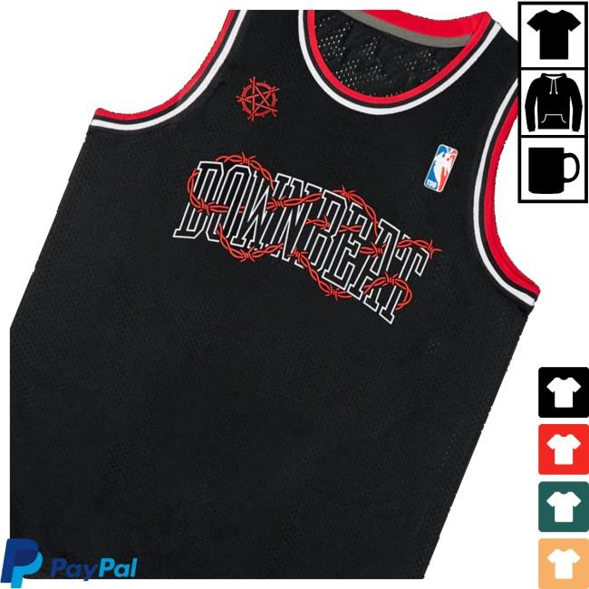 The Downbeat Merch Store Varsity Barbwire Basketball Jersey T-Shirt, Hoodie, Tank Top, Sweater And Long Sleeve T-Shirt