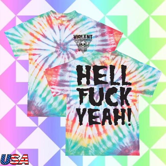 Official 24Hundred Violent Soho Hell Fuck Yeah Popover Shirt Tie Dye 24 Hundred