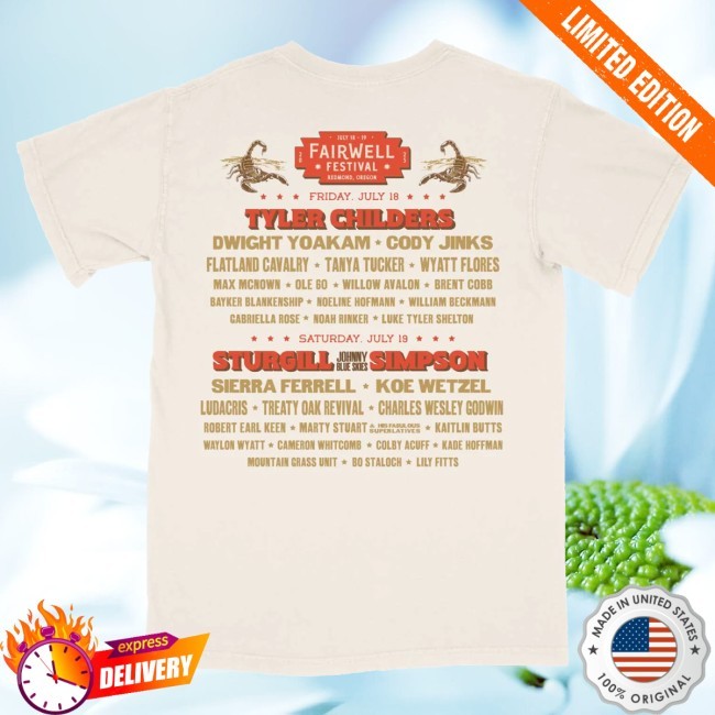 Official Fairwell Festival Merch Scorpion Lineup Hoodie