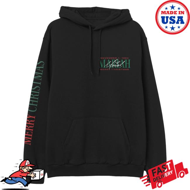 Official Mariah Carey Merch Store Shop Mariah Carey Merry Christmas Photo Pull Over Hoodie MariahCarey