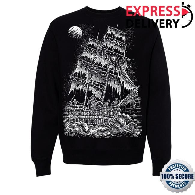 Vampirefreaks Merch Store Shop Skeleton Crew Pirate Ship T-Shirt
