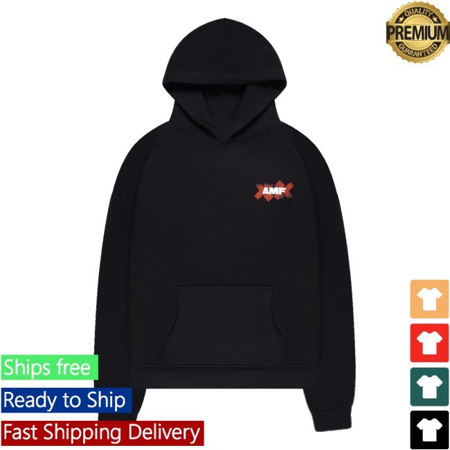 Amf Red Crosses 2025 Hooded Sweatshirt Amf Merch Store